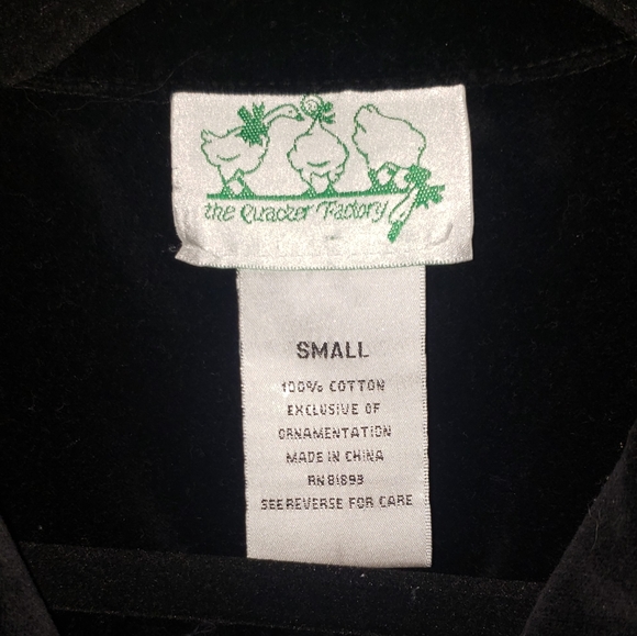 VINTAGE-THE QUACKER FACTORY Cotton Shacket with Rhinestones - Picture 7 of 9